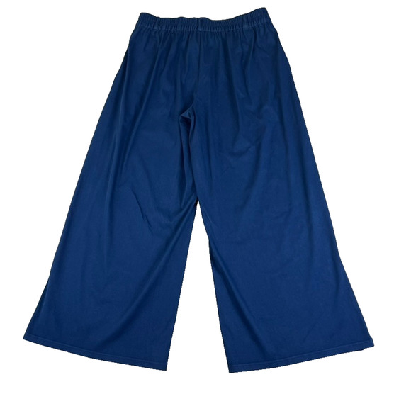 Halara Wide Leg Pants Women's XL Blue Lyocell Blend Front Pleated Slash Pockets - Picture 2 of 10